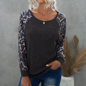 Leopard Print Sleeve Top